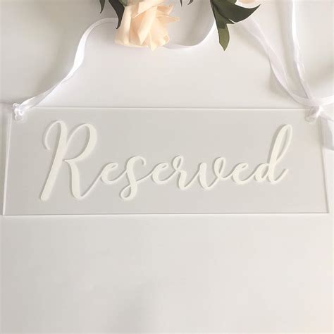 Amazon.com: NUO RUI Set of 2 Wedding Reserved Sign Acrylic Reserved ...