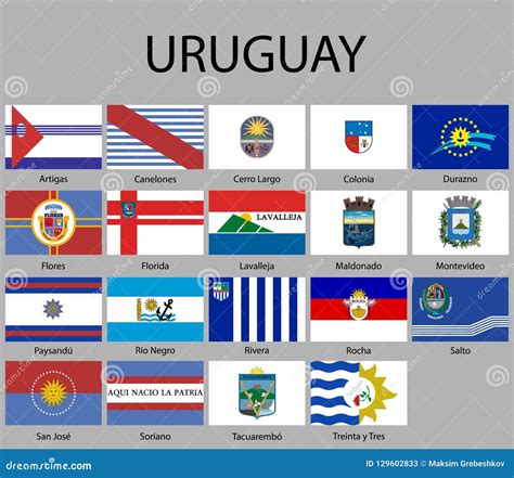 All Flags of Departments of Uruguay Stock Illustration - Illustration of flag, largo: 129602833