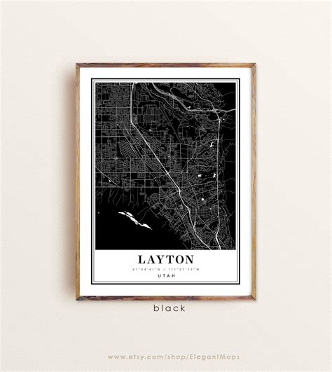 Layton Utah map Layton UT map Layton city map Layton print | Etsy