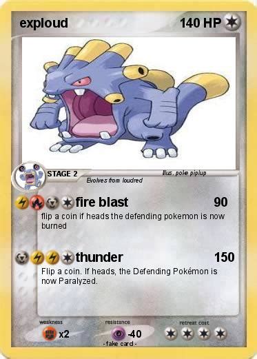 Pokémon exploud 24 24 - fire blast - My Pokemon Card