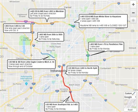 Indianapolis road closures 10/4-10/6/2019 : r/indianapolis