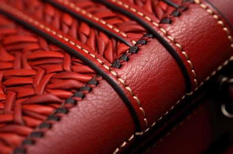 Premium AI Image | Closeup of leather saddle stitching details created with generative ai