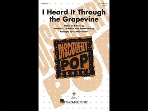 Song - I Heard It Through the Grapevine - Choral and Vocal sheet music arrangements