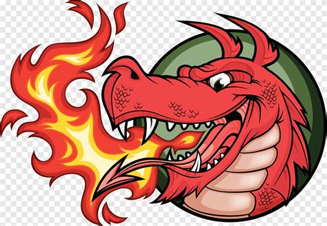 Free download | Red and green dragon breathing fire art, Dragon Fire breathing Illustration ...