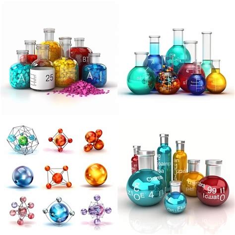 Premium Vector | 3d vector chemistry formulas on white background