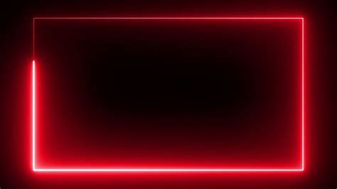 No Copyright Royalty Free Red Color Neon lights rectangle frame ...