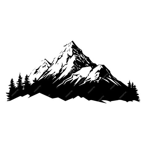 Premium Vector | Free vector hand drawn mountain range silhouette