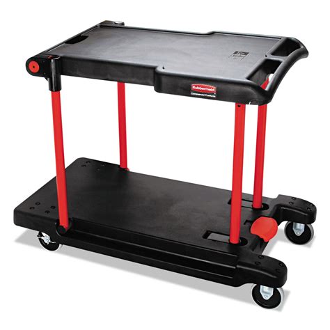 Rubbermaid Commercial Convertible Utility Cart, Two-Shelf, 23 7/8w x 45 ...