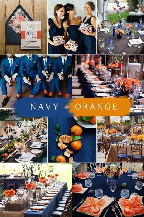 25 Blue And Orange Wedding Colors & Ideas 2024