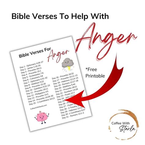 30 Bible Verses About Anger PDF - Coffee With Starla