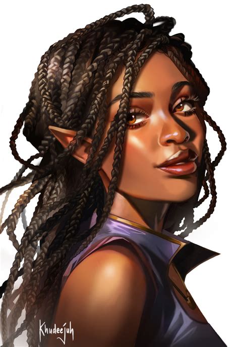 Elfa, Fantasy Character Art, Fantasy Characters, Dnd Characters, Black Characters, Black Women ...