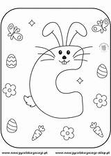 C Is For Bunny Coloring Page sketch template