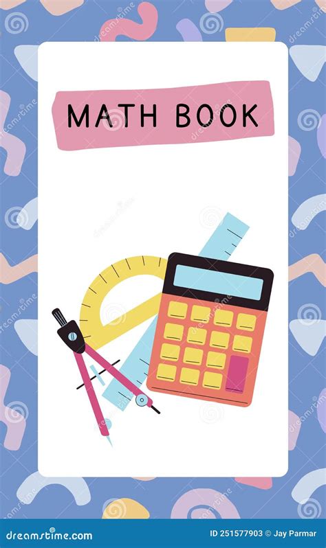 Pastel Geometric Math Book Cover Stock Illustration - Illustration of ...