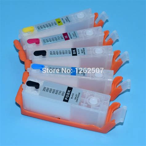 5Color Refillable Cartridge With ARC chips For Canon PIXMA IP7220 MG5420 MX922 Printer ink ...