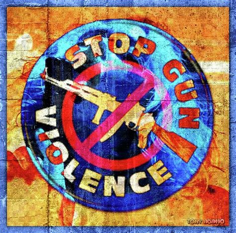 On The Wall Stop Gun Violence Digital Art by Tony Adamo - Fine Art America