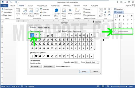 Detail Cara Membuat Simbol Kurang Lebih Di Word Otomatis | Hot Sex Picture