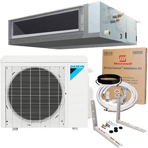 Daikin 18000 Btu 15.3 SEER2 Medium Static Mini-Split Concealed Ducted Heat Pump Air Conditioner ...