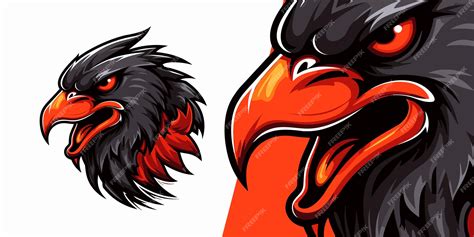 Premium Vector | Intimidating scary crow logo mascot striking vector graphic for fearless sport ...