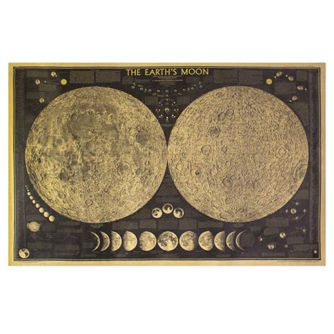 Earth's Moon Vintage Poster - WickedAF | Vintage posters, Moon poster ...