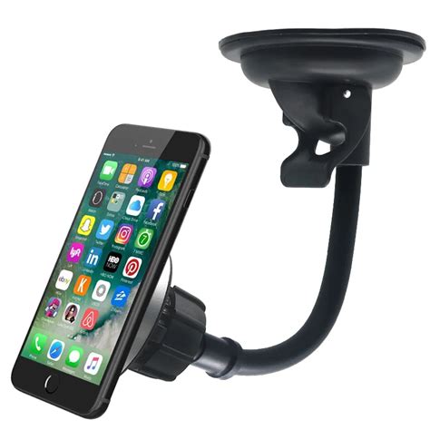 Magnetic Car Phone Holder Flexible 360 Degree Adjustable Car Mount ...