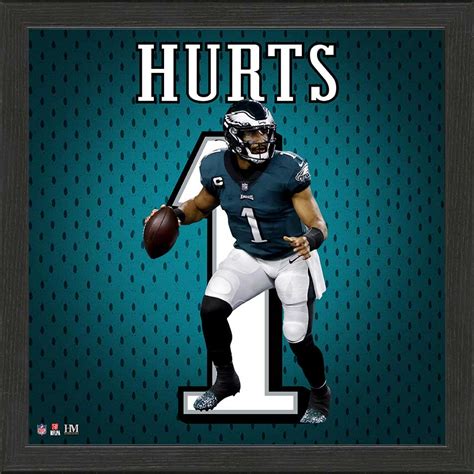 Jalen Hurts Philadelphia Eagles Impact Jersey Frame