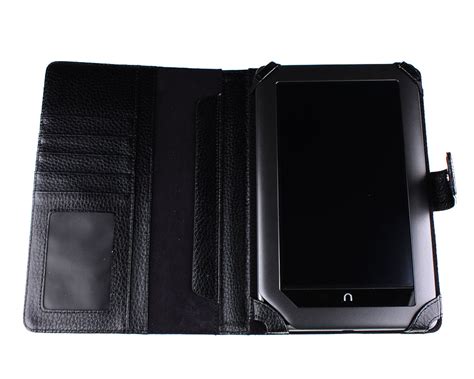 Bundle Monster Nook Color Nook Tablet Genuine Leather Case Cover Jacket - Black | eBay