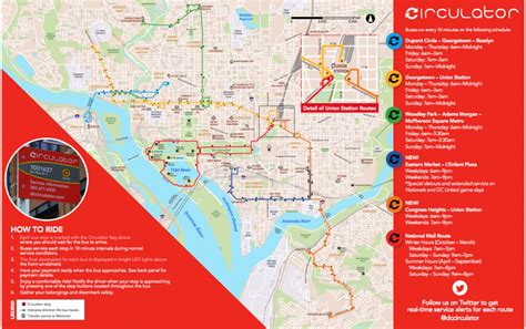 Circulator Map and Information Guide - Washington D.C. Circulator