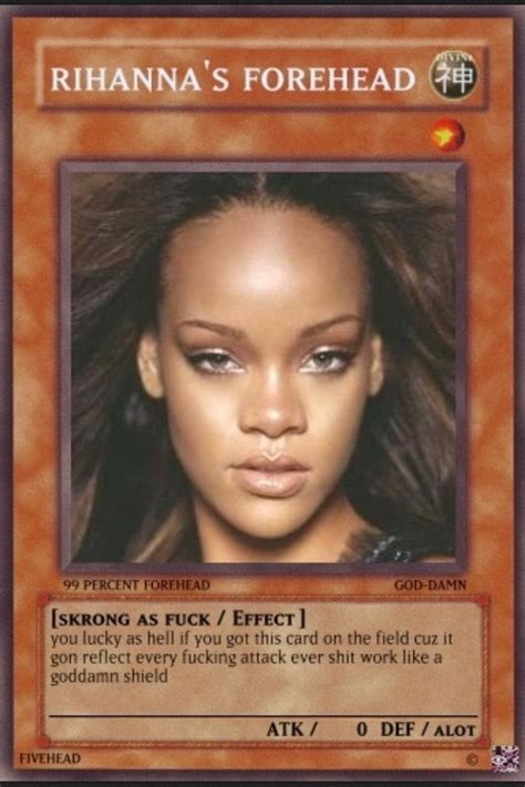 Rihanna's forehead. : r/funny