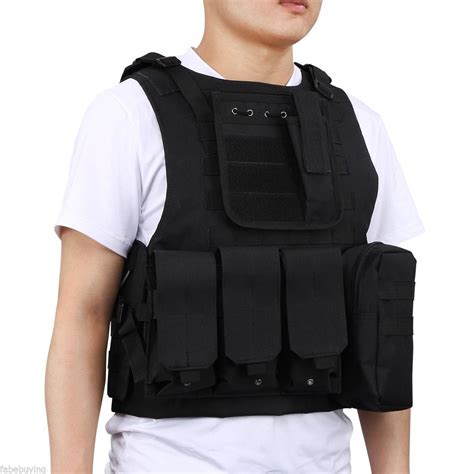 Molle Tactical Vest Modular Plate Carrier for Outdoor Airsoft Paintball ...