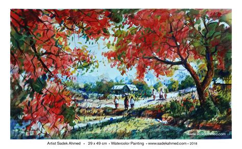 ArtStation - Beautiful Bangladesh | Watercolor Painting by SADEK AHMED ...