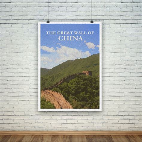 Great Wall of China Poster: Vintage Chinese Travel Print - Etsy