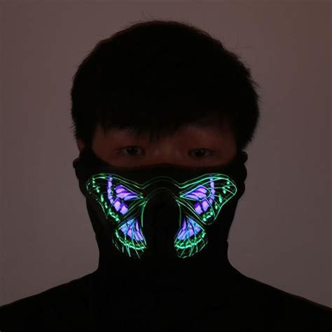 Rave Face™ Animated LED Masks Glow Halloween, Halloween Masks, Halloween Party, Flash Cosplay ...