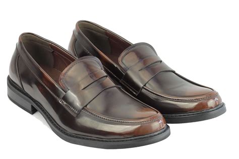 Mens Vintage Retro Polished Leather Lined Smart Casual Penny Loafers MOD Shoes | eBay