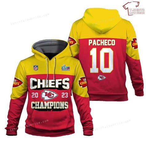 Isiah Pacheco 10 Chiefs 2023 Champions Kansas City Chiefs Super Bowl ...