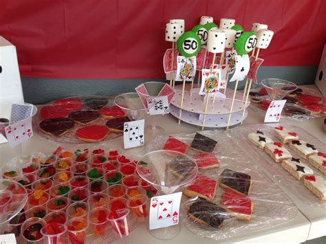 Casino night theme Las Vegas theme treats 50th birthday party | Vegas theme party, Casino party ...