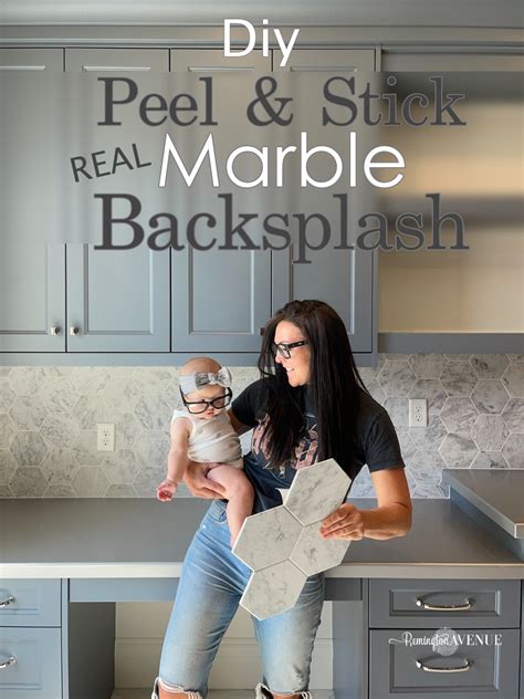 Peel & Stick Marble Tile Backsplash - Remington Avenue