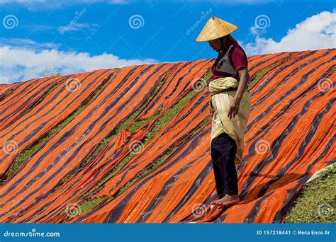 Sukoharjo, Indonesia, January 11, 2018. Workers are Carrying Out the Process of Drying the Beach ...