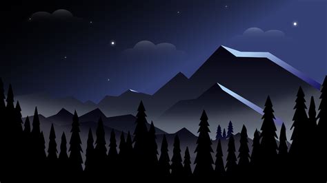 1366x768 Night Mountains Minimalist 8k Laptop HD ,HD 4k Wallpapers,Images,Backgrounds,Photos and ...