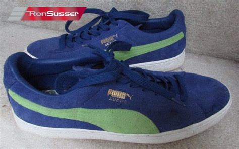 PUMA Clyde Blue Green Suede Sneakers Mens Size 13 EUC – RonSusser.com