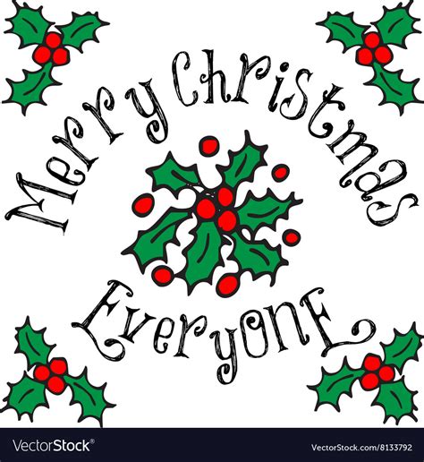 Merry christmas everyone Royalty Free Vector Image