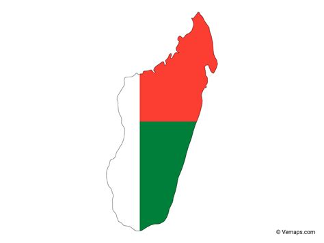 Flag Map of Madagascar | Free Vector Maps