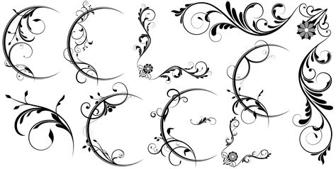 17 Free Photoshop Vector Graphics Images - Free Vector Art Swirl Frames ...