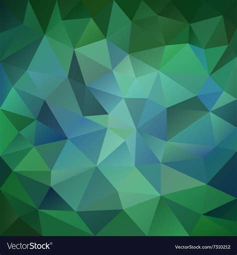 Emerald green blue polygon triangular pattern Vector Image