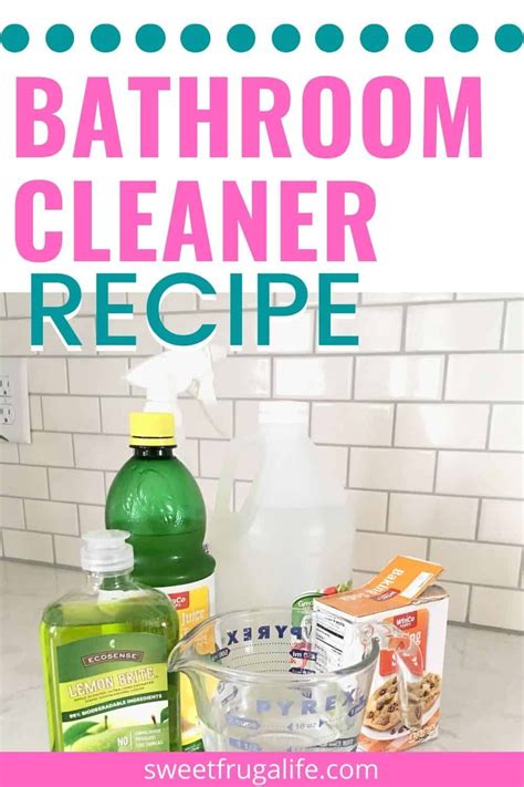 Homemade Bathroom Cleaner - Sweet Frugal Life | Homemade bathroom cleaner, Diy bathroom cleaner ...