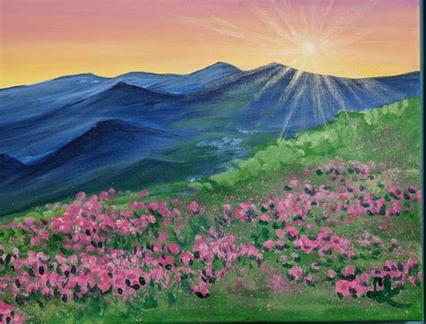 Video- PAINT A SUNRISE OVER THE MOUNTAINS