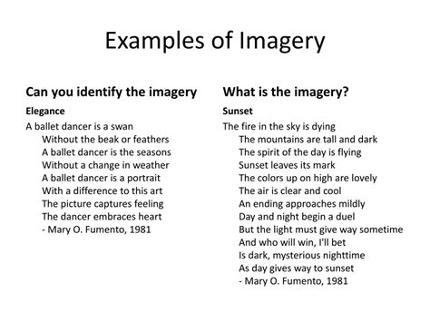 Famous Examples Of Imagery - BEST GAMES WALKTHROUGH