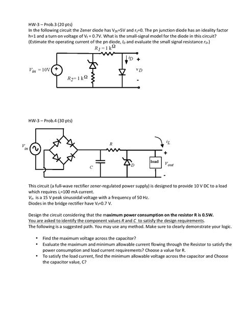 ☑ Full Wave Bridge Rectifier With Zener Diode