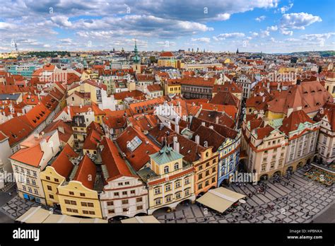 Prague city skyline at old town square, Prague, Czech Republic Stock Photo - Alamy