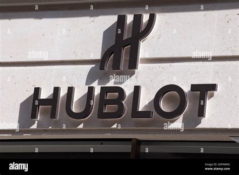 A logo of HUBLOT, on May 07, 2020 in Paris France. Photo by David Niviere/ABACAPRESS.COM Stock ...