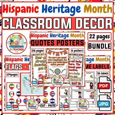 National Hispanic Heritage Month classroom décor bundle | Hispanic décor | Made By Teachers